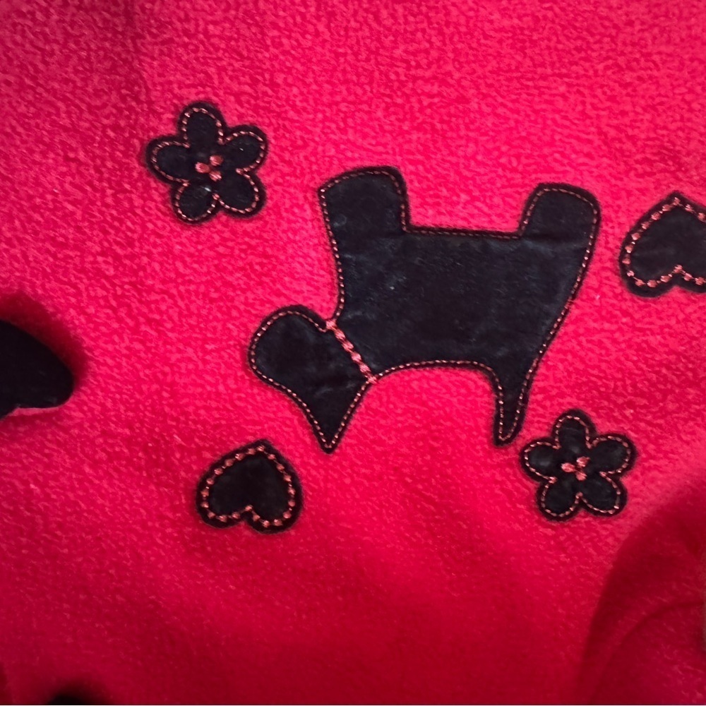 GoodLad Red with Black Heart and Dog Accents Infant 12 M - Picture 4 of 11